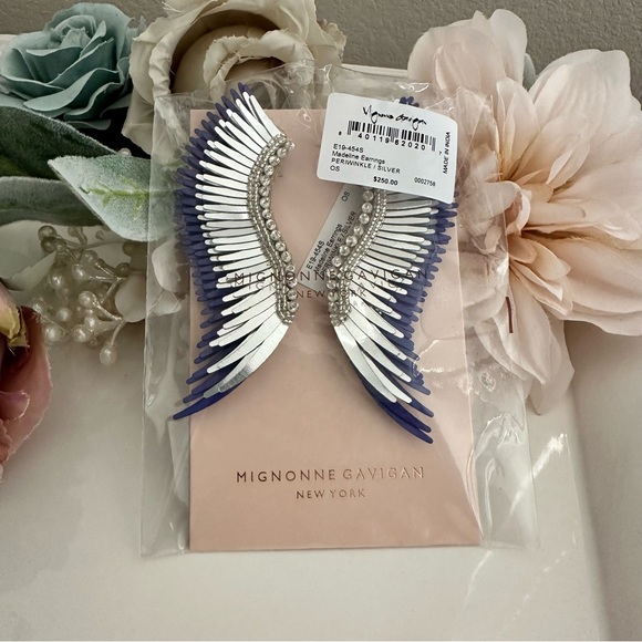 Mignonne Gavigan Madeline Purple Silver Earrings NWT - Picture 9 of 12